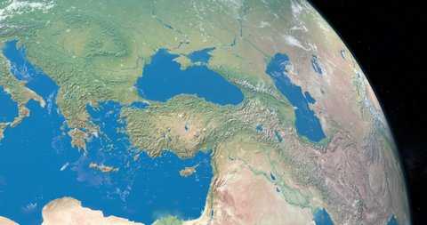 Anatolia Peninsula in planet earth from space