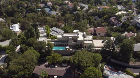 Los Angeles , CA , United States - 09 03 2021: Frank Lloyd Wright's Ennis House.