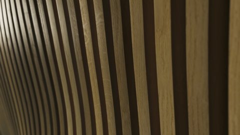Modern architecture detail, contemporary minimal wood wall pattern,  geometric abstract background interior industrial construction structure