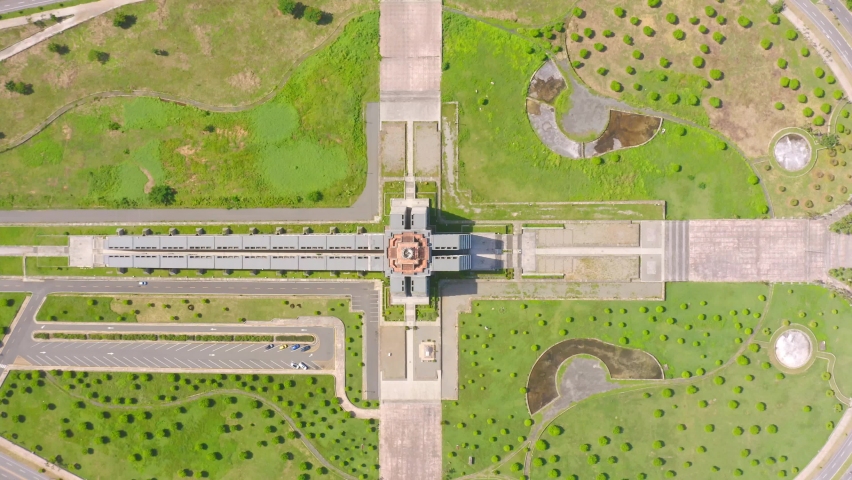 Above cross shaped monument Faro a Colon, Columbus Lighthouse, Santo Domingo