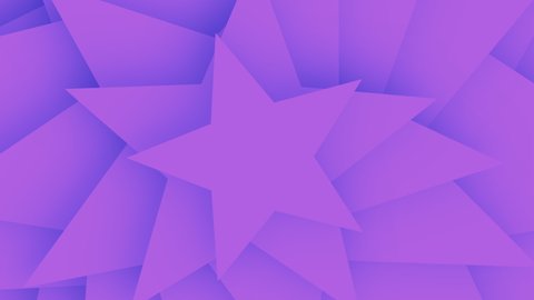Stars over a purple backdrop. Animated purple geometric pattern. Abstract modern background with stars in bright purple colors, looped animation. Seamless loop. 4K, UHD, Ultra HD resolution.