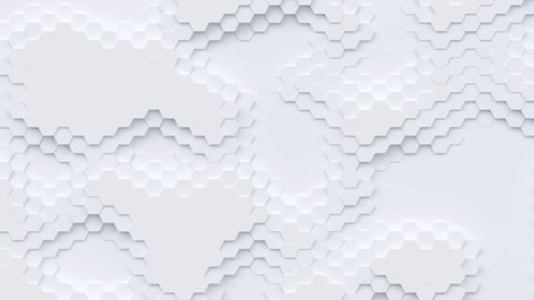 Geometric modern animated seamless looping abstract background. 3d render design element, creative motion graphics, moving geometrical pattern.