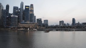 Financial District Singapore. High quality video