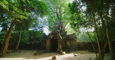 The Ruins of Ta Som Temple with morning light.