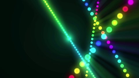 seamless looping motion background shows glowing and colorful neon lights