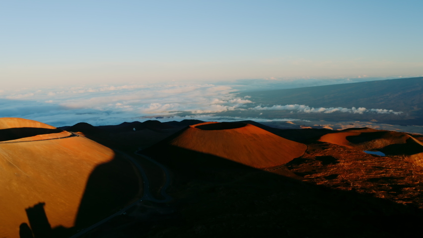 Volcanos of Mauna Kea in Big Island of Hawai  Royalty-Free Stock Footage #1079090030