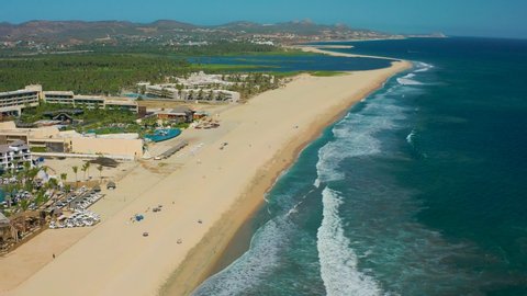 SAN JOSE DEL CABO MEXICO-2020: Nice To See The Sea Waves Hitting The Shore And Roaring In Its Own Way