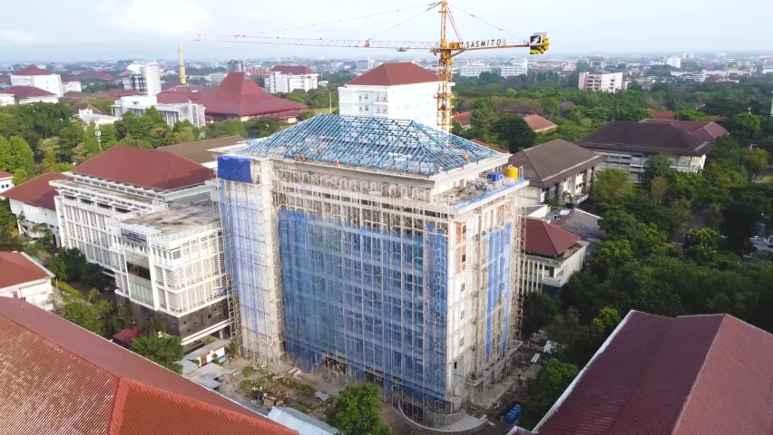 aerial drone view college building under Stock Footage Video (100% ...