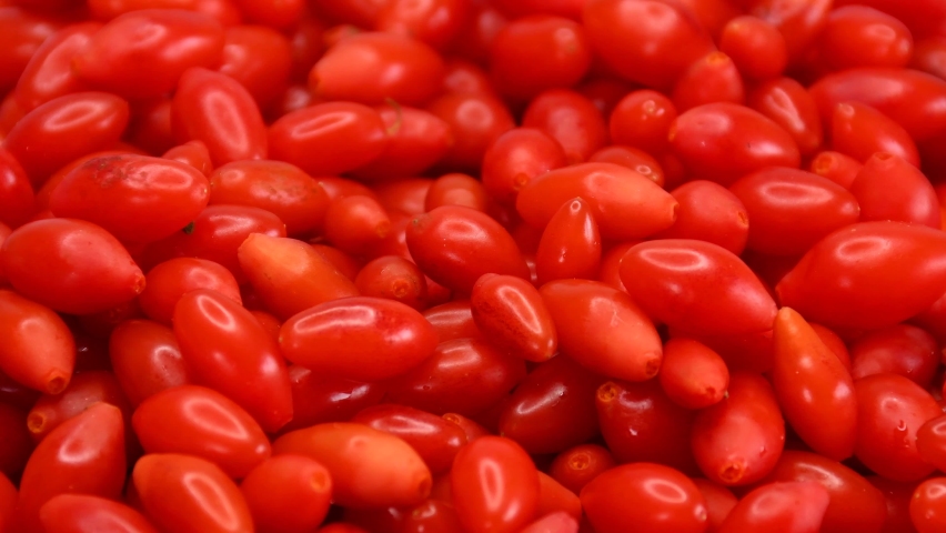Fresh harvested goji berries on a turn table | Shutterstock HD Video #1079130068