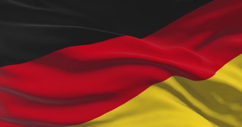 Germany national flag footage. German waving country flag on wind