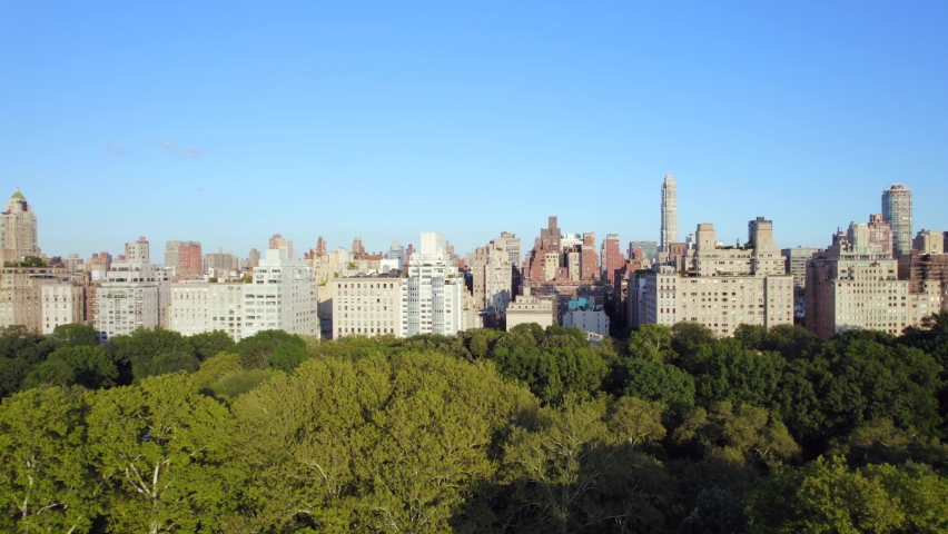 September 2021 - 4K aerial of Manhattan from Central Park, NYC, USA Royalty-Free Stock Footage #1079150969
