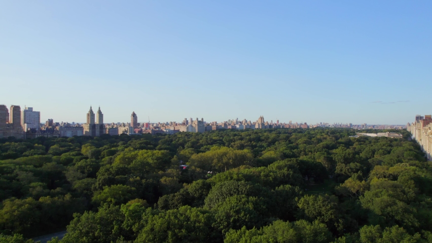 September 2021 - 4K aerial of Manhattan from Central Park, NYC, USA | Shutterstock HD Video #1079151746