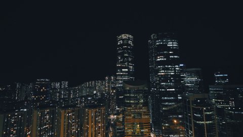 Hong Kong, China, Asia - Sept 2021: Drone Shot of Taikoo Place