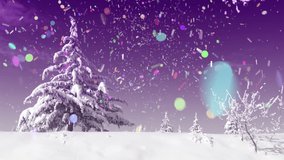 Happy new year real snowy mountains and snowy trees merry christmas natural environment animation background  - Powered by Shutterstock - Get 15% off with code: PIKWIZARD15