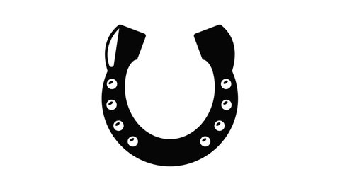 Horseshoe icon animation simple best object on white