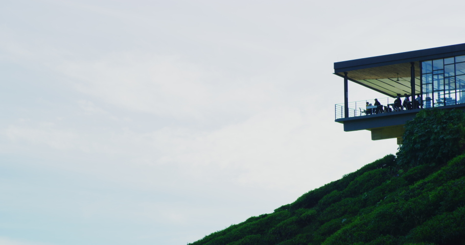 BOH tea plantation and observation deck with morning light in Cameron Highlands.