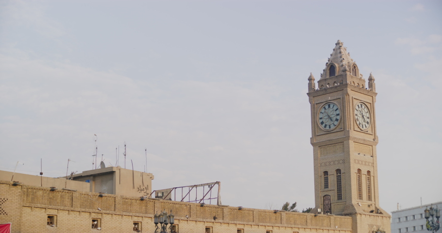 Clock tower at the Castle Fountains and Gardens right near the Citadel.