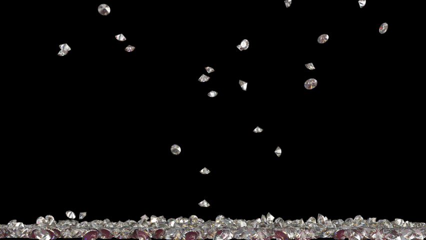 Diamonds Rain With Alpha Channel | Shutterstock HD Video #1079194070