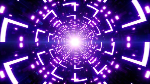 Rotating Purple Light VJ Tunnel
