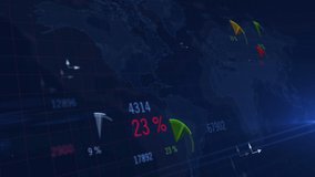 Business charts and growth economy graphs diagram. 3D data visualization, information and analysis on screen. Financial report abstract concept. - Powered by Shutterstock - Get 15% off with code: PIKWIZARD15
