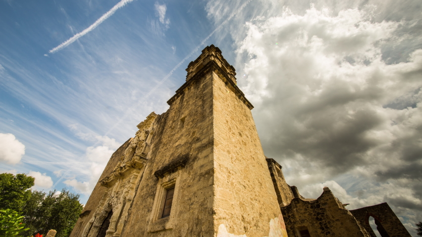 Time Lapse of San Fernando Cathedral in San Antonio, Texas, USA