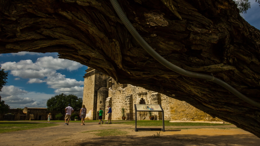 Time Lapse of San Fernando Cathedral in San Antonio, Texas, USA
