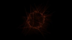 Circular fire abstract animation. 4K Resolution (Ultra HD).