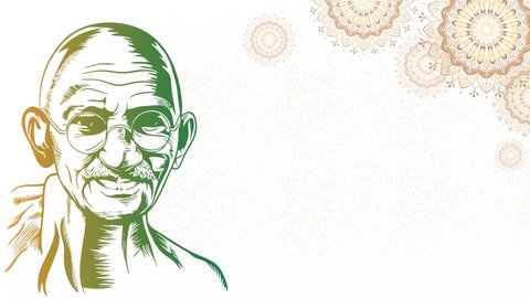 Happy Gandhi Jayanti Animation Video