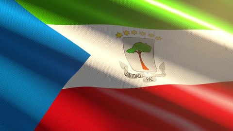 Equatorial Guinea shiny flag - loop animation