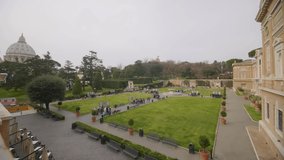 Gardens Behind Vatican City. High quality video