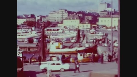 OSLO, NORWAY CIRCA 1964: Oslo Port view in 60's