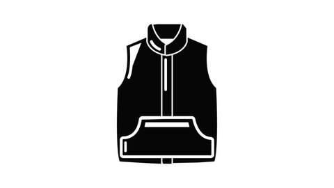 Sleeveless jacket icon animation simple best object on white