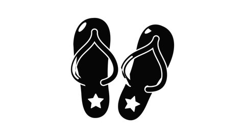 Flip flops icon animation simple best object on white