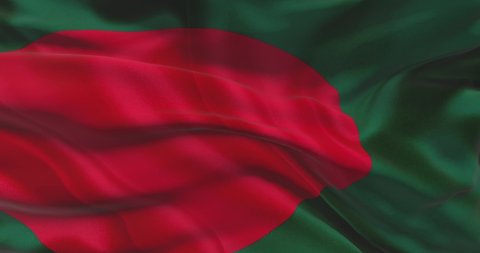 Bangladeshi national flag footage. Bangladesh waving country flag on wind