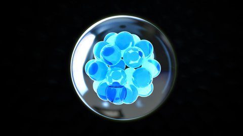 3D Animation Vitamin realictic 3D, emulsion balls collagen or gel.  isolated bubbles liquid serum