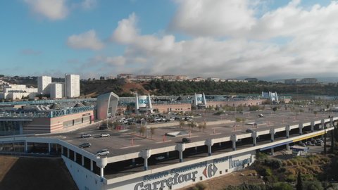 Marseille, France - 09 18 2021 : drone image of the grand littoral shopping center in marseille