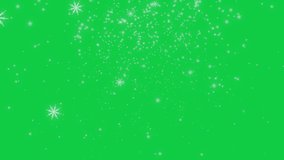 Falling Christmans Snow Flakes From Tom Isolated on Green Screen Background 4K,2D Animation - Powered by Shutterstock - Get 15% off with code: PIKWIZARD15