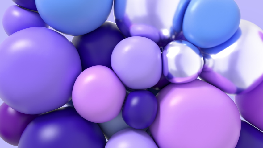 Abstract background with soft colored balls. 3D animation. 4K. 3840x2160. | Shutterstock HD Video #1079412143