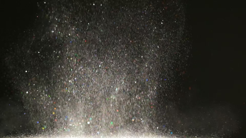 The fall of silvery particles. slow motion | Shutterstock HD Video #1079421176