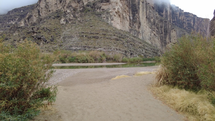 Walking Down Trail to Santa Elena Canyon in Big Bend National Park