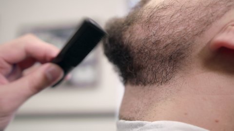 barber comb and trim beard