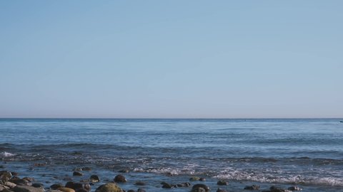 120fps Sped Footage Beach Man On Stock Footage Video (100% Royalty-free