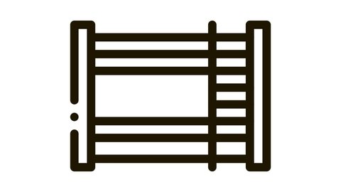 Bunk Bed Icon Animation Line