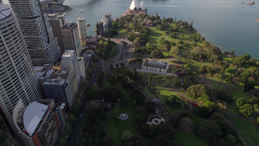 Sydney - Tilt Movement Opera House and Botanic Garden Royalty-Free Stock Footage #1079473151