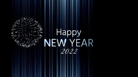 Happy New Year 2022 greeting animation