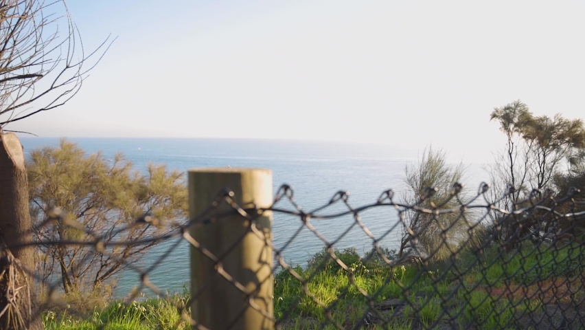 Beautiful sunset over red bluff beach in Melbourne, Australia