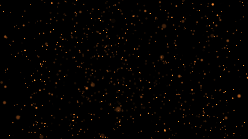 Snowfalling, beautiful Gold Floating Dust Particles with Flare on Black Background | Shutterstock HD Video #1079511629