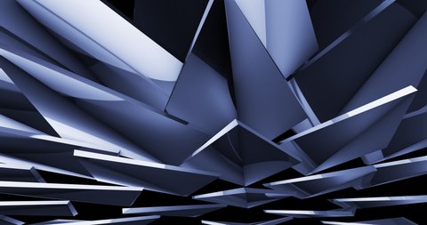 Beautiful abstract animation with triangular 3d elements.