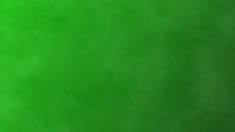 Dark smoke on a green screen, loop chroma key background