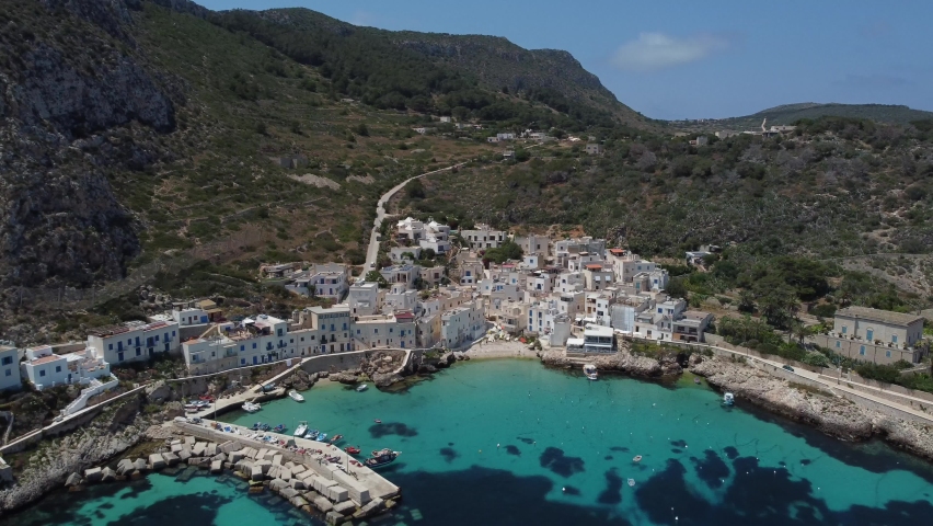 aerial video of levanzo island in sicily Royalty-Free Stock Footage #1079531900